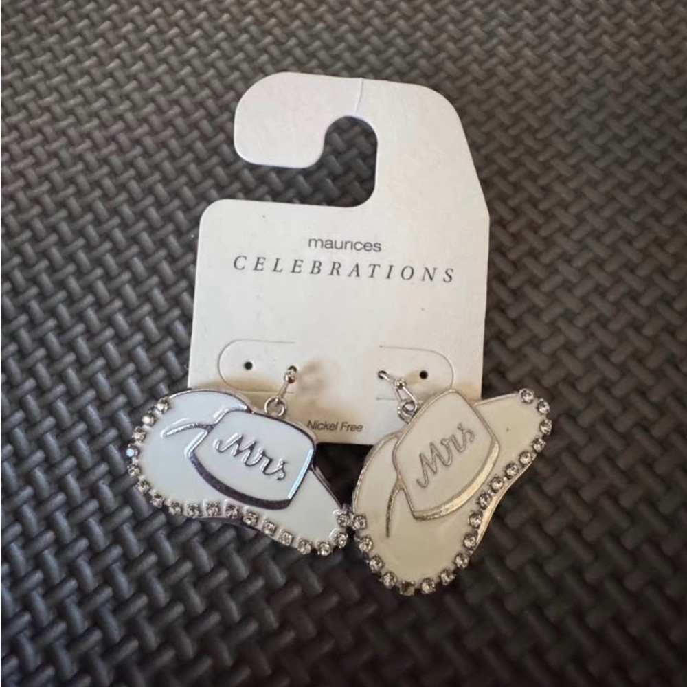 Maurices Silver MRS Earrings